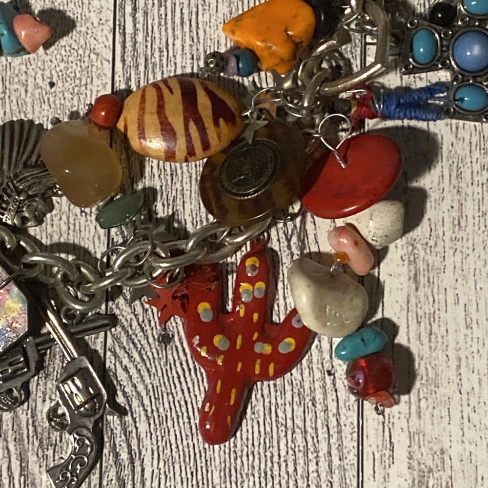 Vintage Style Junk Charm Necklace Multi Themed Maximalist Layered Statement - Picture 4 of 16